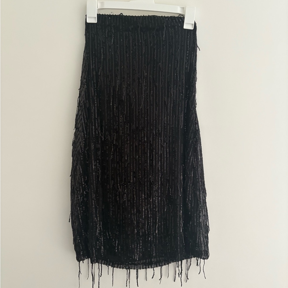 Wild Fable Black strapless sparkle dress